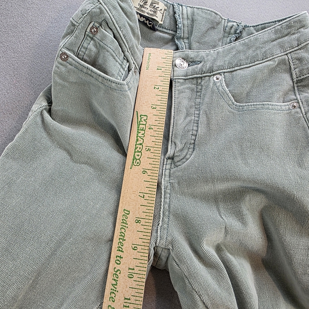 We the‎ Free People Fine Wale Flare Corduroy Jeans Curvy Corset Lace up Back 25 - Picture 10 of 13